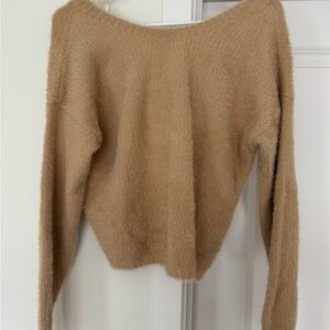 Hollister Soft Tan Crew Neck Sweater